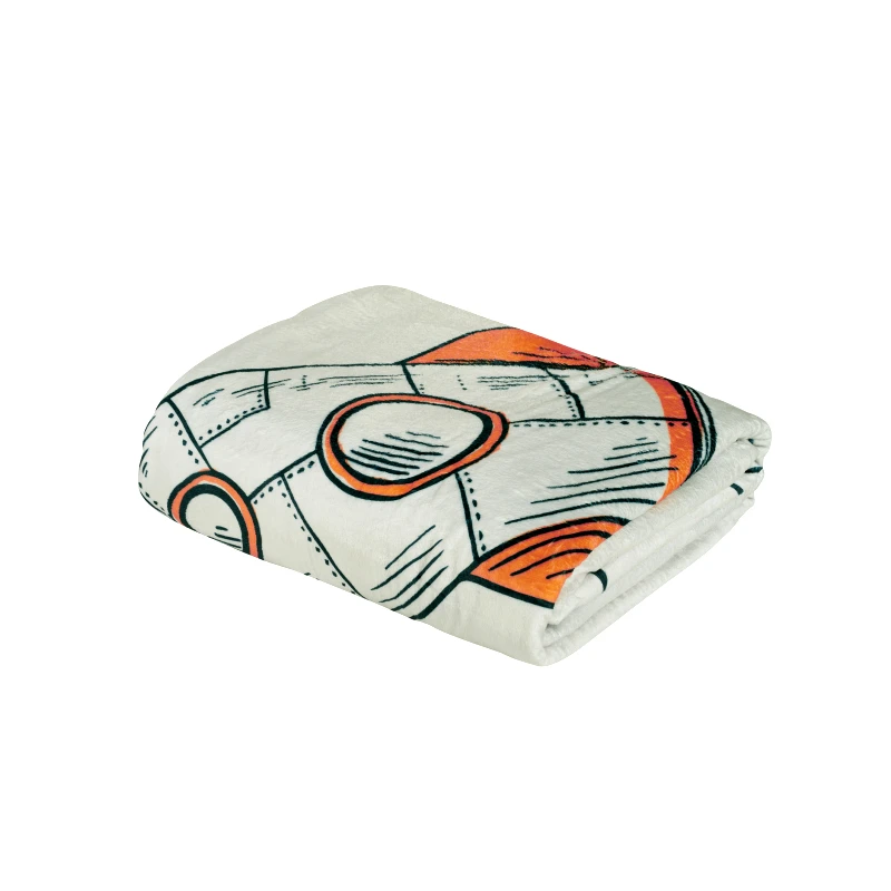 Das Baby Κουβέρτα Fleece Λίκνου 80x110εκ. Baby Fun 4912 Μπλε-Γκρι-Πορτοκαλί Das Baby (Ύφασμα: Polyester, Χρώμα: Μπλε, Μέγεθος: Λίκνου) - Das Baby - 620511704912