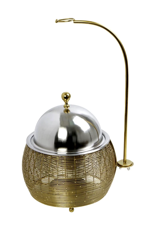 ESPIEL Επιτραπέζιο Θερμαινόμενο Σκεύος Χρυσό Chaffing Dish Gel Wax ESPIEL 35x35x40-64εκ.-4,5lt TAF119 (Υλικό: Ανοξείδωτο, Χρώμα: Χρυσό ) - ESPIEL - TAF119