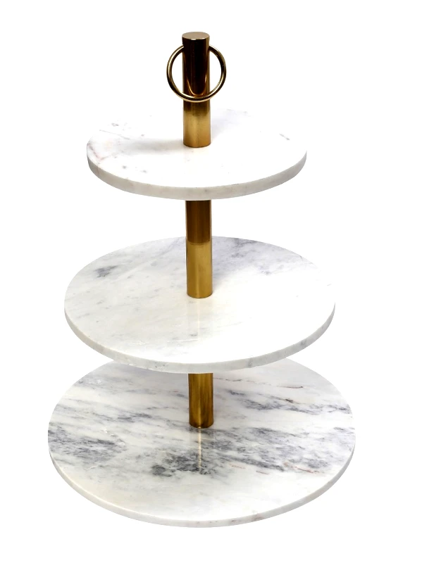 ESPIEL Ορντερβιέρα 3 Όροφη Μαρμάρινη ESPIEL 41-33-25x59εκ. GET427 (Υλικό: Μάρμαρο) - ESPIEL - GET427