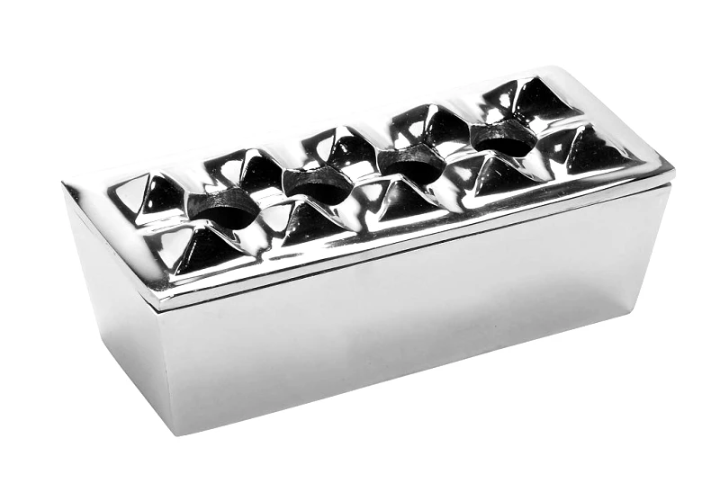 ESPIEL Σταχτοδοχείο Αλουμινίου ESPIEL 18x8x7εκ. FLA208 (Υλικό: Αλουμίνιο, Χρώμα: Ασημί ) - ESPIEL - FLA208