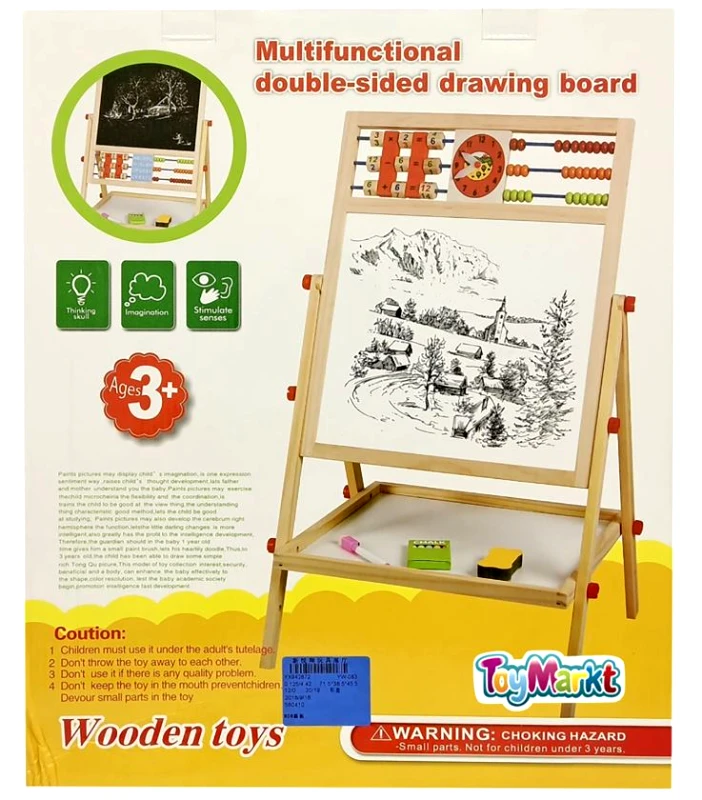 Toy Markt Ξύλινος Εκπαιδευτικός Πίνακας 37x45εκ. Toy Markt 71-3067 - Toy Markt - 71-3067