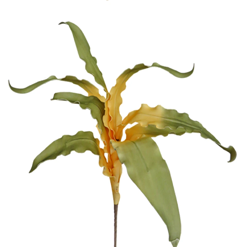 Art Et Lumiere Κλαδί Με Φύλλα Πράσινο-Κίτρινο Art Et Lumiere 80εκ. 08725 (Σετ 6 Τεμάχια) (Χρώμα: Κίτρινο ) - Art Et Lumiere - lumiere_08725