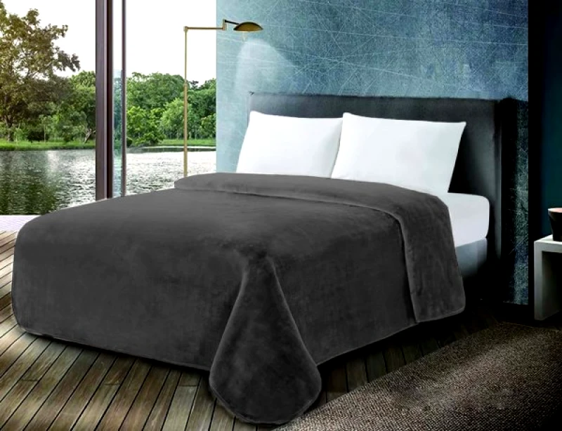 OEM Κουβέρτα Βελουτέ Μονή 160x220εκ. Chateua Grey (Σετ 3 Τεμάχια) (Ύφασμα: Polyester, Χρώμα: Γκρι) - OEM - 5201847012378-3