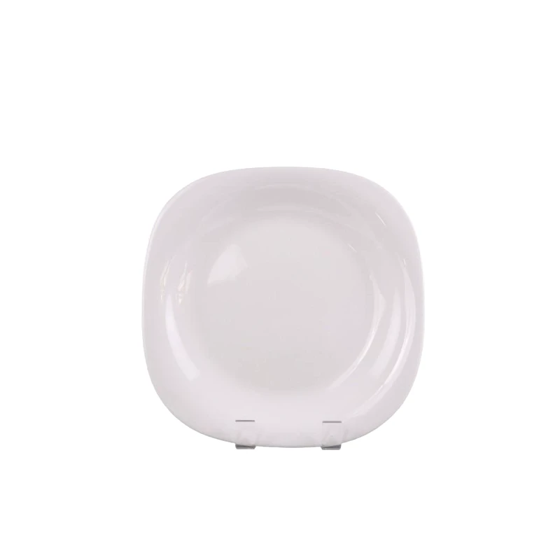 Eaton Dining Πιάτο Φρούτου Γυάλινο Λευκό 21,5εκ. Hudson Eaton (Σετ 6 Τεμάχια) (Υλικό: Γυαλί, Χρώμα: Λευκό, Μέγεθος: Μεμονωμένο) - Eaton Dining - ME22000521