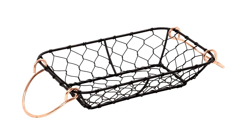 ESPIEL Καλάθι Μεταλλικό-Χάλκινο ESPIEL 23x15x5εκ. TAK210 (Υλικό: Μεταλλικό, Χρώμα: Μαύρο) - ESPIEL - TAK210