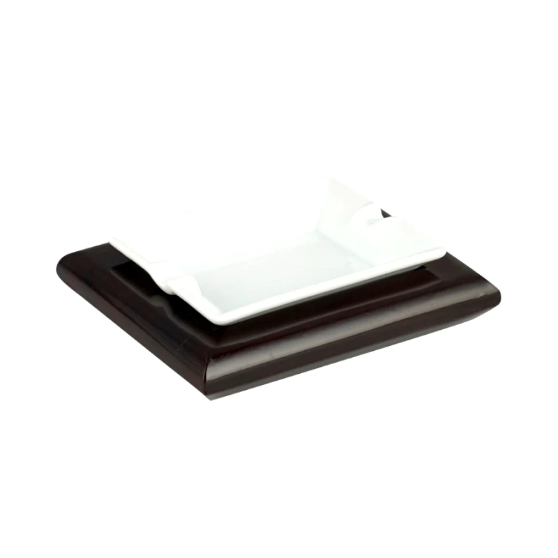 WM COLLECTION Σταχτοδοχείο Πορσελάνης-Ξύλινο WM Collection 15εκ. N935501 (Υλικό: Ξύλο, Χρώμα: Λευκό) - WM COLLECTION - N935501