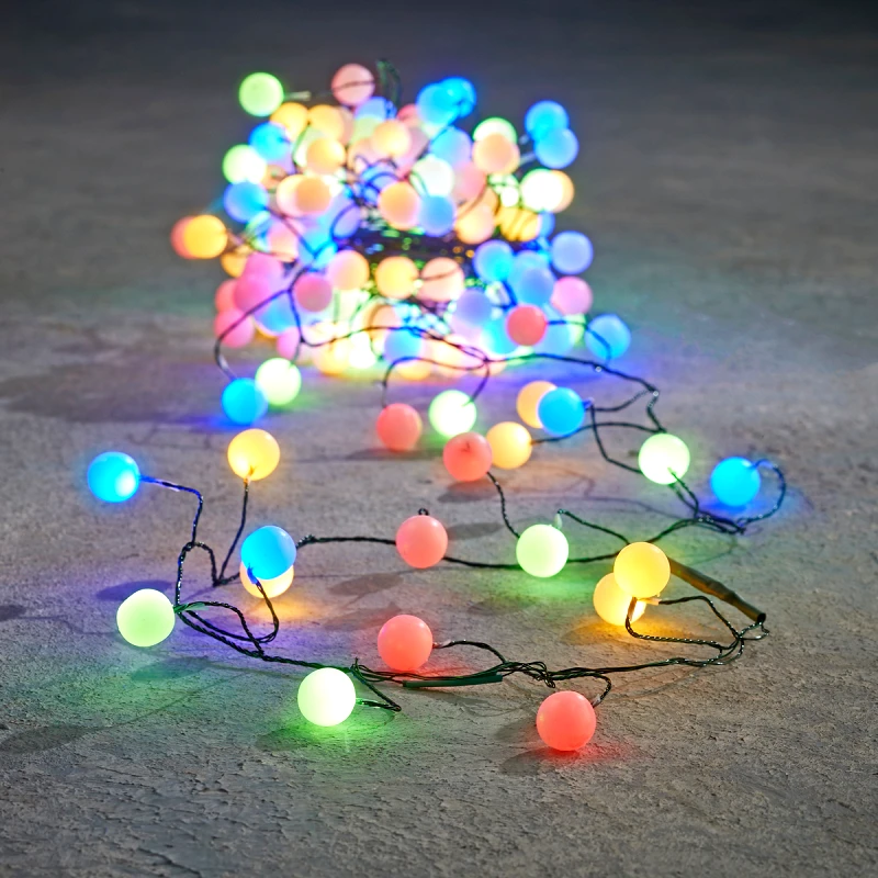 MSA DECORATION Λαμπάκια Μπάλες Πολύχρωμα 200 Led-5μ. Με Χρονοδιακόπτη MSA 20-27-208 - MSA DECORATION - 20-27-208