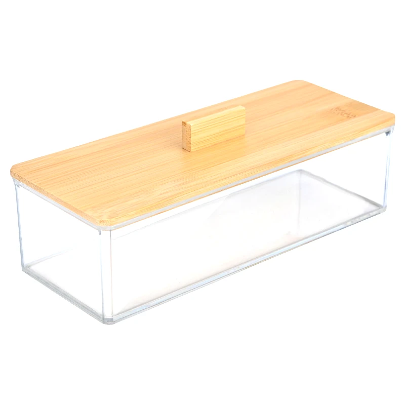 estia Κουτί Οργάνωσης Με Καπάκι Πλαστικό-Bamboo Essentials Estia 23,3x9,4x8,8εκ. 02-17668 (Υλικό: Πλαστικό) - estia - 02-17668