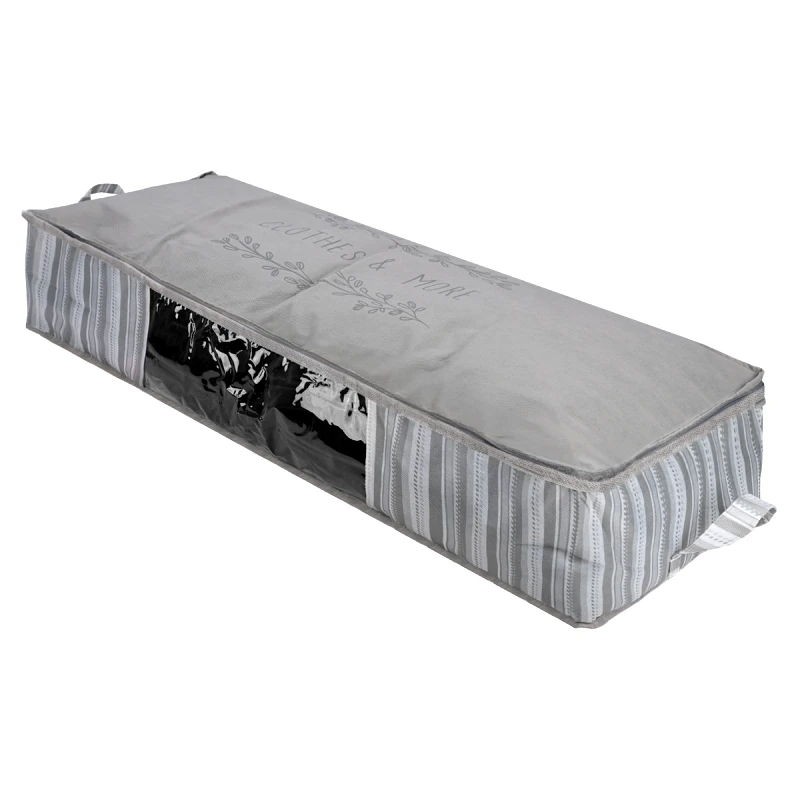 estia Θήκη Φύλαξης Non Woven Υφασμάτινη Με Παράθυρο 100x50x20εκ. Ιβουάρ Estia 03-24000 - estia - 03-24000
