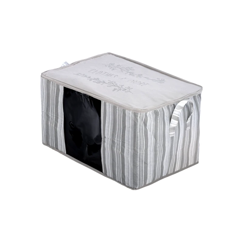 estia Θήκη Φύλαξης Non Woven Υφασμάτινη Με Παράθυρο 60x45x35εκ. Ιβουάρ Estia 03-23980 - estia - 03-23980