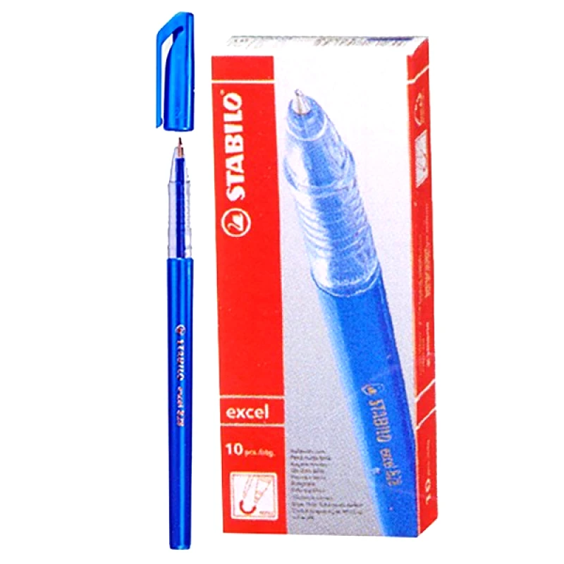Stabilo Στυλό Excel Blue Ballpoint Medium Stabilo 60-94 (Σετ 10 Τεμάχια) (Χρώμα: Μπλε) - Stabilo - 60-94