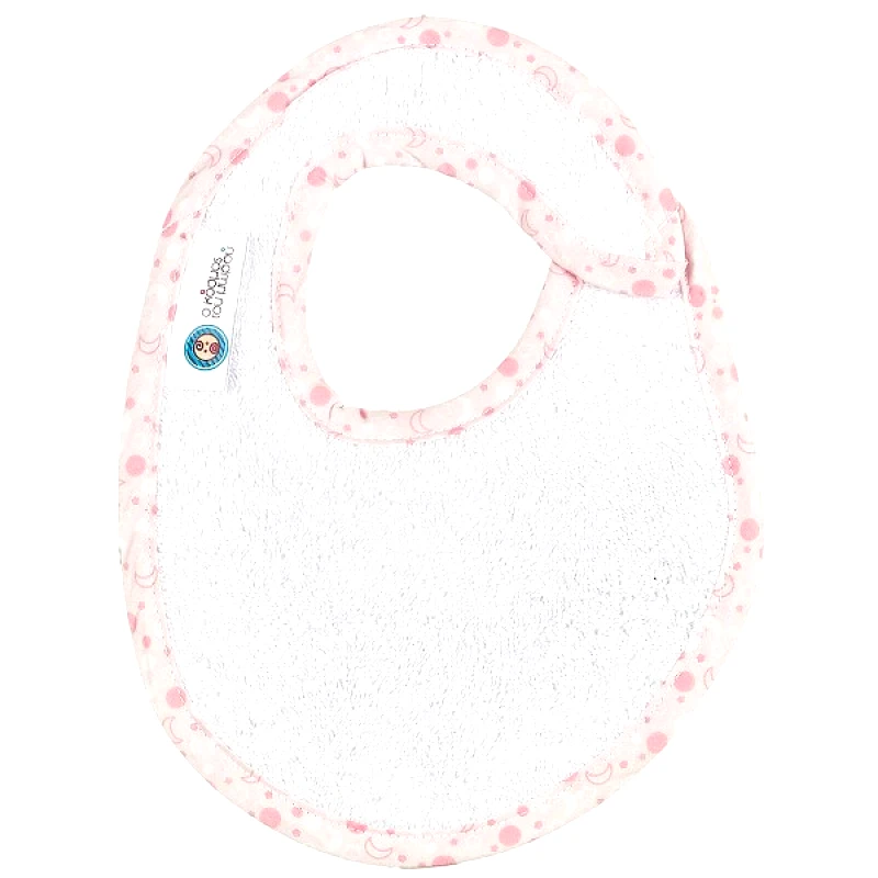 Ο Κόσμος του Μωρού Σαλιάρα Βαμβακερή Μικρή Λευκή Lapyco Ροζ 18081 (Ύφασμα: Βαμβάκι 100%, Χρώμα: Λευκό) - Ο Κόσμος του Μωρού - 5205626180814