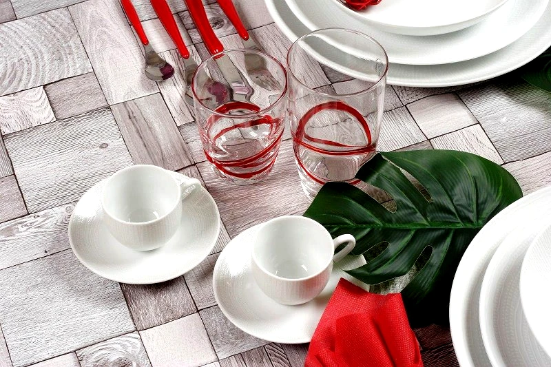 CRYSPO TRIO Σετ Φλυτζάνια Τσαγιού 6τμχ Πορσελάνης 220ml White Dream CRYSPO TRIO 25.462.16 (Υλικό: Πορσελάνη, Χρώμα: Λευκό) - CRYSPO TRIO - 25.462.16