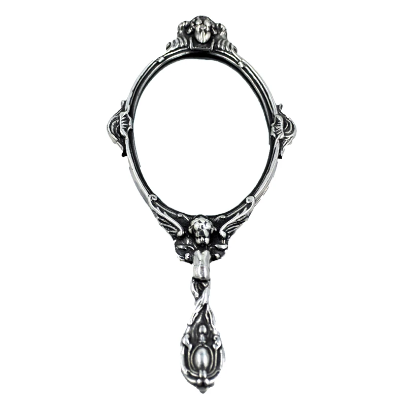 Royal Art Collection Καθρέπτης Χειρός Λουδοβίκος XV Μπρούτζινος Ασημένιος 13x29εκ. Royal Art STL057E (Χρώμα: Ασημί , Υλικό: Μπρούτζινο) - Royal Art Collection - STL057E