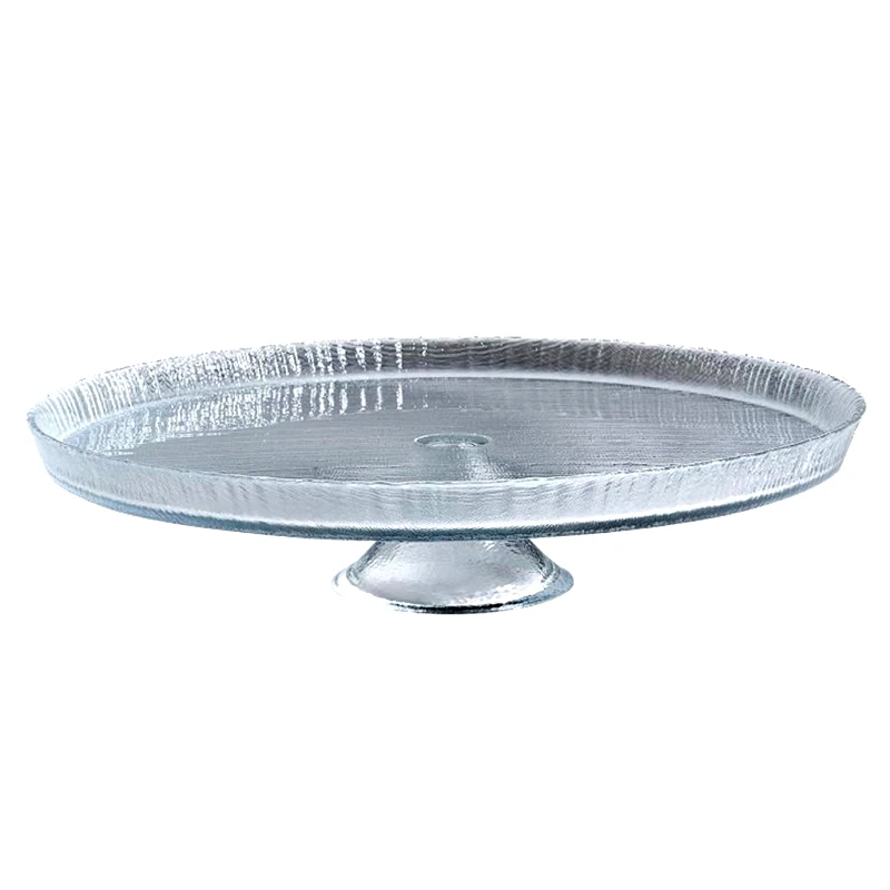 ESPIEL Πιατέλα Σερβιρίσματος Με Πόδι Γυάλινη Διάφανη Lutra ESPIEL 33x6εκ. AD422 (Υλικό: Γυαλί, Χρώμα: Διάφανο ) - ESPIEL - AD422