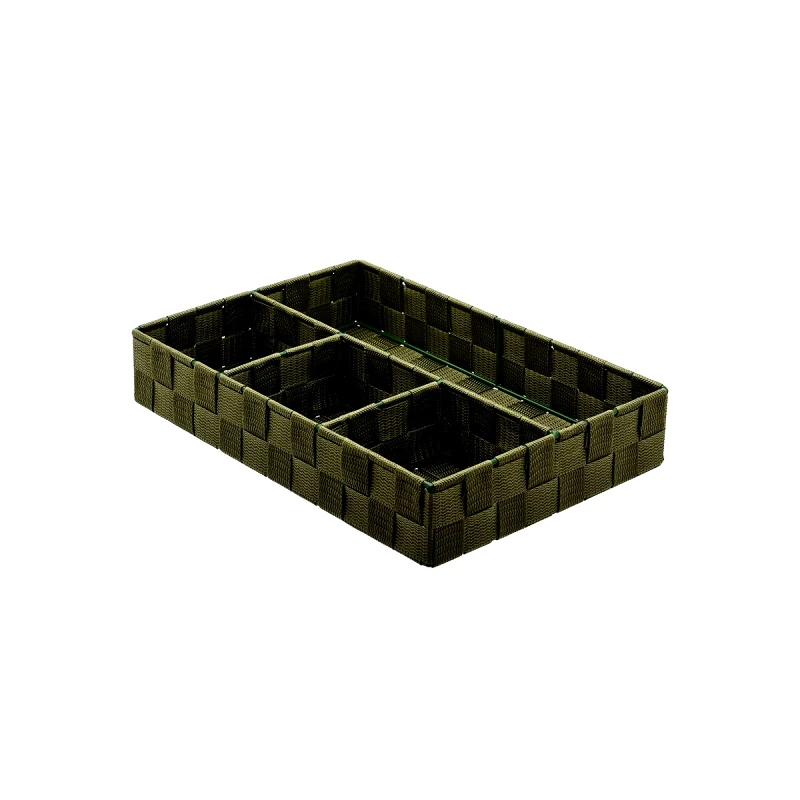 estia Καλάθι Οργάνωσης 4 Θέσεων Λαδί Estia 33x23x6εκ. 04-14919 (Χρώμα: Λαδί) - estia - 04-14919