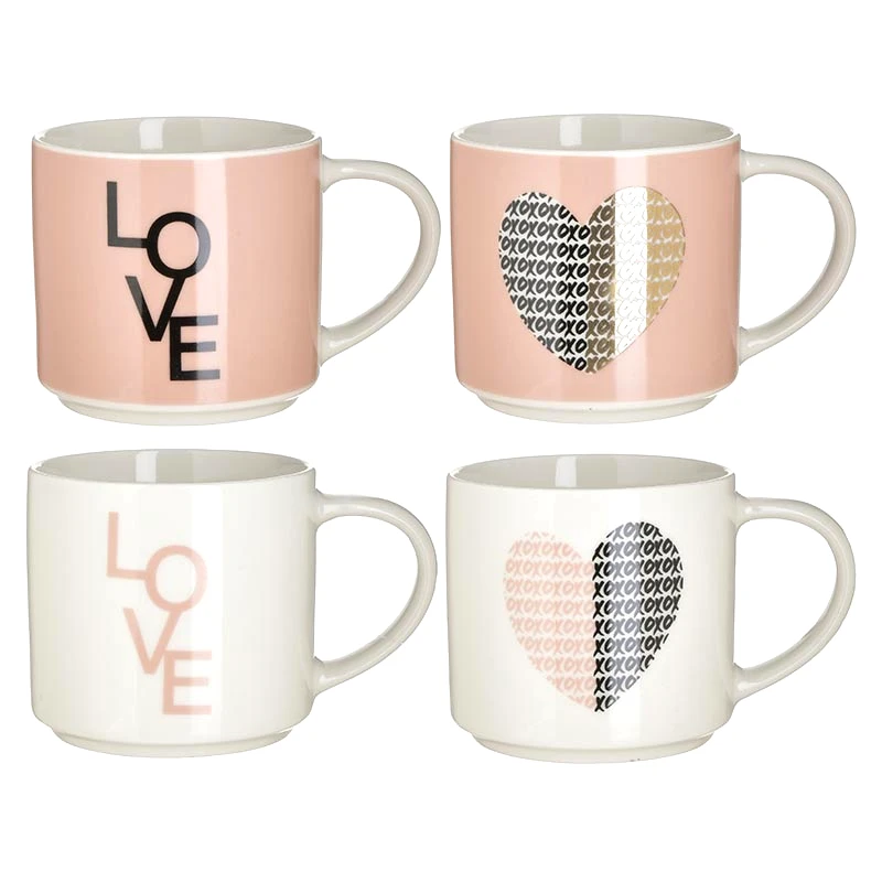 CLICK Κούπα Σετ 4τμχ Κεραμική CLICK 400ml-14x10x9εκ. 6-60-399-0004 (Υλικό: Κεραμικό) - CLICK - 6-60-399-0004