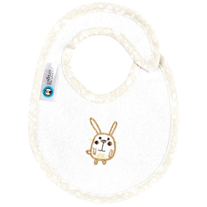 Ο Κόσμος του Μωρού Σαλιάρα Polycotton Μεσαία Elephant Εκρού 19223 (Ύφασμα: 80% Cotton - 20% Polyester, Χρώμα: Εκρού ) - Ο Κόσμος του Μωρού - 5205626192237