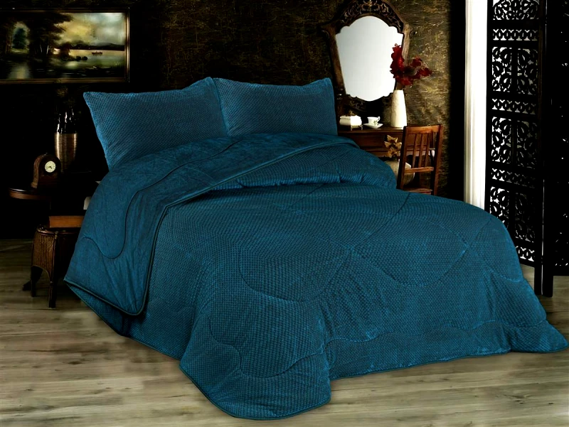 DimCol Κουβερτοπάπλωμα Popcorn Fleece Υπέρδιπλο 220x240εκ. Petrol 1950 DimCol (Ύφασμα: Polyester, Χρώμα: Πετρόλ ) - DimCol - 33421024046