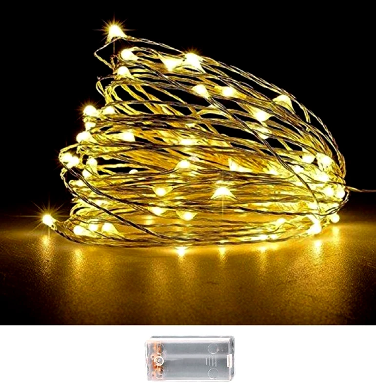 Xmas fest Λαμπάκια Μπαταρίας 100microLed-10.3μ. Θερμό Λευκό Φως Με Πρόγραμμα Xmas fest 93-3487 - Xmas fest - 93-3487