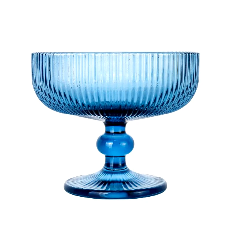 CRYSPO TRIO Σετ Μπωλ Παγωτού 6τμχ Γυάλινα Noris Blue 300ml CRYSPO TRIO 52.501.23 (Υλικό: Γυαλί, Χρώμα: Μπλε) - CRYSPO TRIO - 52.501.23