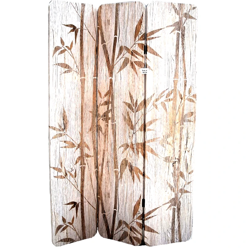 Royal Art Collection Παραβάν Δερματίνης Με Bamboo Καφέ 120x2,5x180εκ. Royal Art INX4/1039 (Υλικό: Bamboo, Χρώμα: Καφέ) - Royal Art Collection - INX4/1039