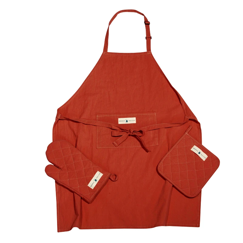 Greenwich Polo Club Σετ Κουζίνας 3τμχ Βαμβακερό Τερακότα Essential 2642 Greenwich Polo Club (Ύφασμα: Βαμβάκι 100%, Χρώμα: Τερρακότα) - Greenwich Polo Club - 237000102642