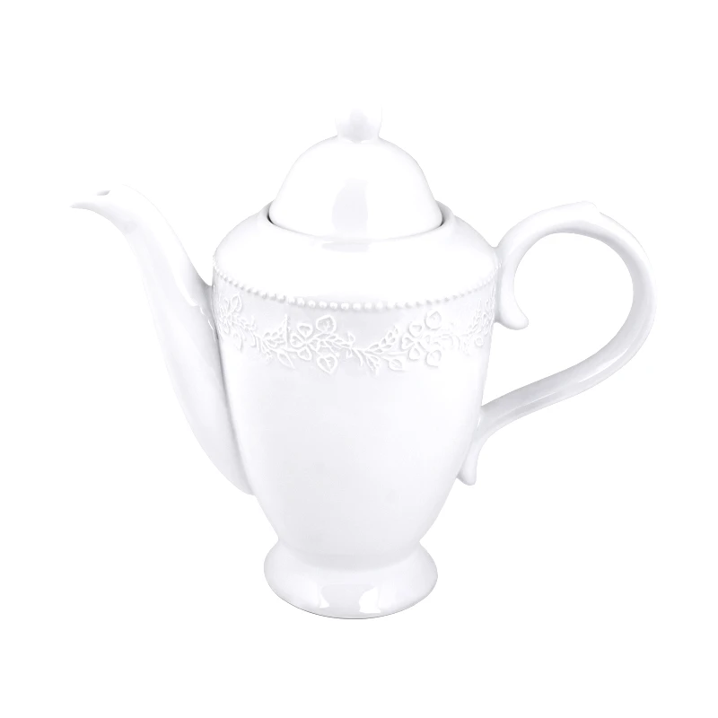 Oriana Ferelli® Τσαγιέρα Πορσελάνης Λευκή Kea Oriana Ferelli 1200ml PRPW350015 (Υλικό: Πορσελάνη, Χρώμα: Λευκό) - Oriana Ferelli® - PRPW350015