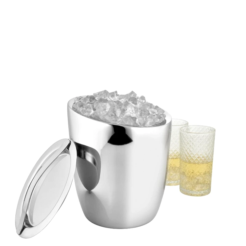 ESPIEL Παγοδοχείο Με Καπάκι Ανοξείδωτο Ασημί ESPIEL 16x20εκ. LMC116 (Υλικό: Ανοξείδωτο, Χρώμα: Ασημί ) - ESPIEL - LMC116