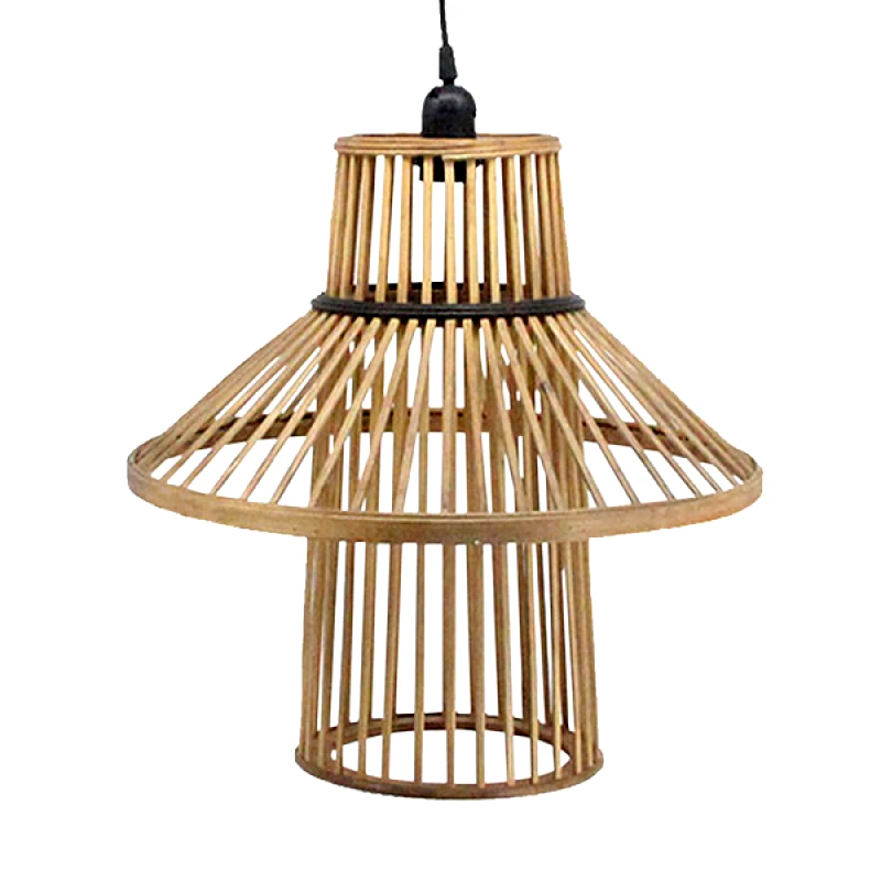 Art Et Lumiere Φωτιστικό Οροφής Bamboo Φυσικό Μπεζ Art Et Lumiere 42x39,5εκ. 14879 (Υλικό: Bamboo, Χρώμα: Natural) - Art Et Lumiere - lumiere_14879