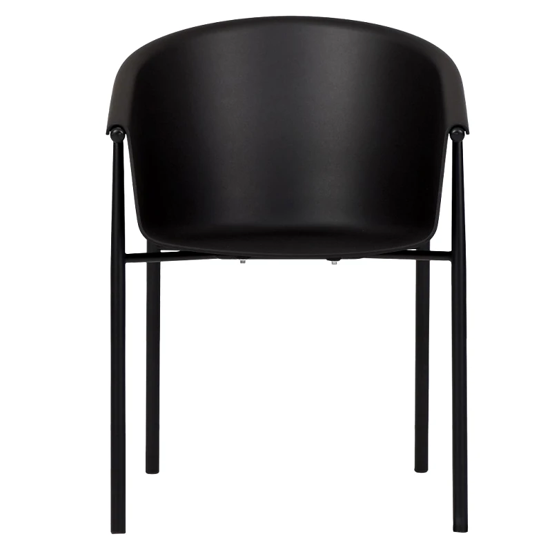 ESPIEL Καρέκλα Πλαστική Μαύρη 80x57x59εκ. Envy ESPIEL SCH48963K4 (Σετ 4 Τεμάχια) (Υλικό: Πλαστικό, Χρώμα: Μαύρο) - ESPIEL - SCH48963K4