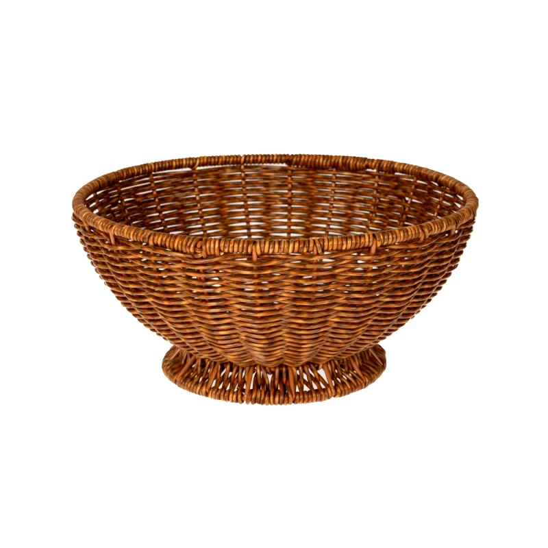 Iliadis Διακοσμητικό Μπωλ Rattan-Πλαστικό Καφέ iliadis Φ24,5x12εκ. 85946 (Υλικό: Πλαστικό, Χρώμα: Καφέ) - Iliadis - il_85946