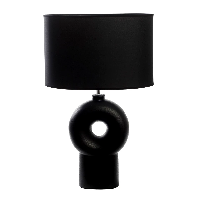 ESPIEL Φωτιστικό Επιτραπέζιο Κεραμικό Μαύρο ESPIEL 37x19x60,5εκ. HAP308 (Υλικό: Κεραμικό, Χρώμα: Μαύρο) - ESPIEL - HAP308