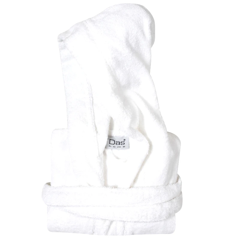 DAS KIDS Μπουρνούζι Παιδικό Βαμβακερό 8 Ετών Casual 5900 Λευκό Das Kids (Ύφασμα: Βαμβάκι 100%, Χρώμα: Λευκό, Μέγεθος: 8-10 Ετών) - DAS KIDS - 460180805900