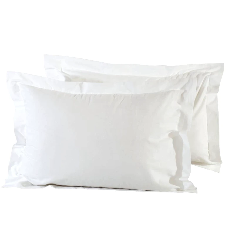 Das Home Ζεύγος Μαξιλαροθήκες Βαμβακερές Oxford 50x70+5εκ. Best Line 1001 Das Home (Ύφασμα: Βαμβάκι 100%, Χρώμα: Λευκό) - Das Home - 533400001001