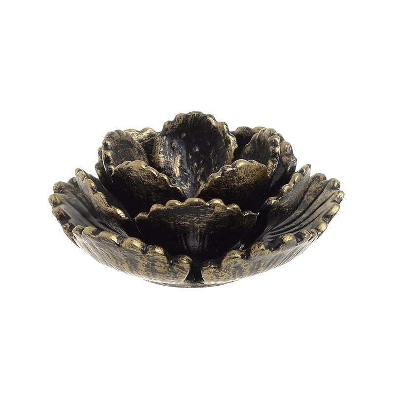 inart Κηροπήγιο Μεταλλικό Αντικέ Χρυσό-Μαύρο inart 12x5εκ. 3-70-798-0320 (Υλικό: Μεταλλικό, Χρώμα: Μαύρο) - inart - 3-70-798-0320