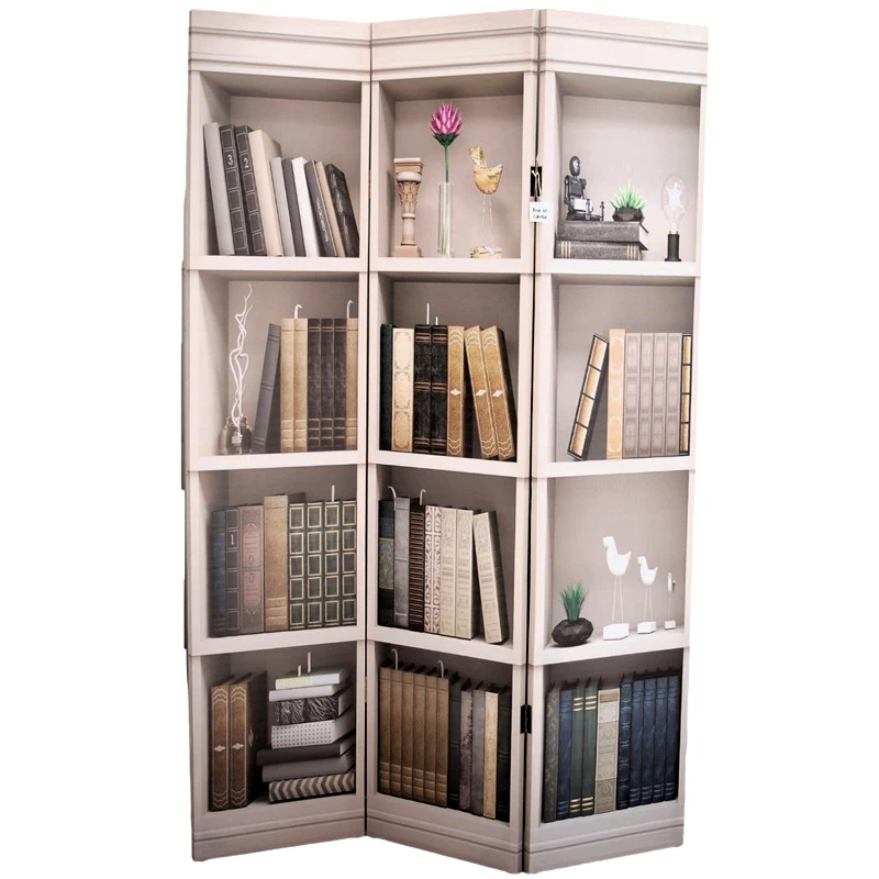 Royal Art Collection Παραβάν Καμβάς Βιβλία Γκρι 120x2,5x180εκ. Royal Art INX4/9373 (Ύφασμα: Καμβάς, Χρώμα: Γκρι) - Royal Art Collection - INX4/9373