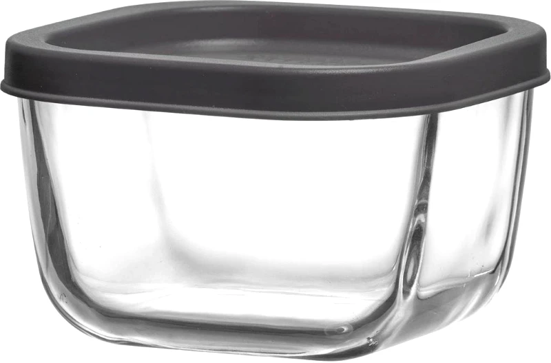 LAV Φαγητοδοχείο Γυάλινο Διάφανο Cube LAV 270ml LVCUB225090Z (Υλικό: Γυαλί, Χρώμα: Διάφανο ) - LAV - LVCUB225090Z