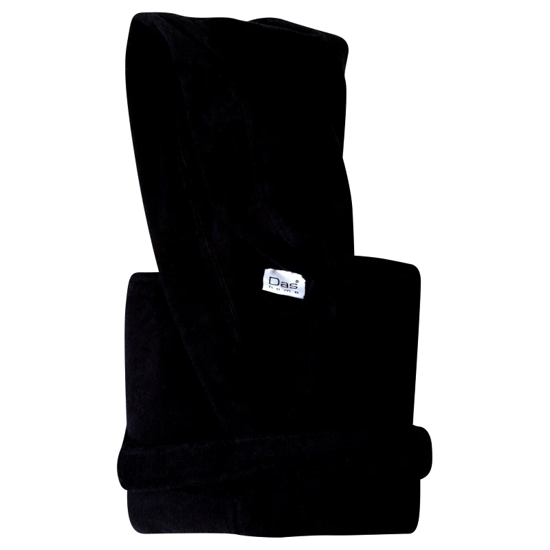 Das Home Μπουρνούζι Ενηλίκων Βαμβακερό Extra Large Casual 5910 Μαύρο Das Home (Ύφασμα: Βαμβάκι 100%, Χρώμα: Μαύρο, Μέγεθος: Extra Large) - Das Home - 460180405910