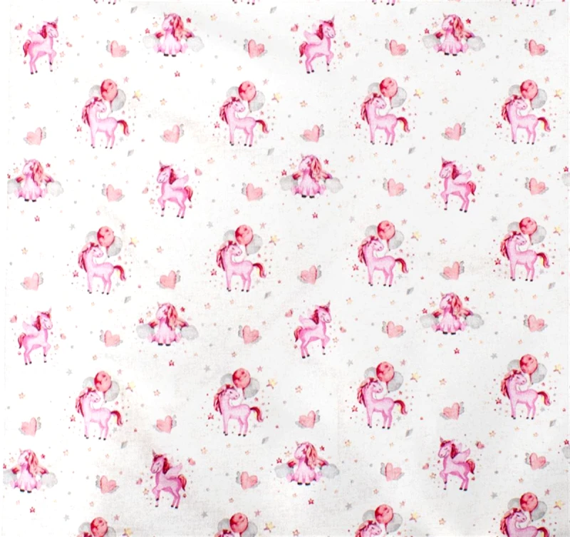 DimCol Πάνα Χασές Bebe Βαμβακερή 80x80εκ. Unicorn 208 White-Pink Dimcol (Ύφασμα: Βαμβάκι 100%, Χρώμα: Λευκό) - DimCol - 31111328026