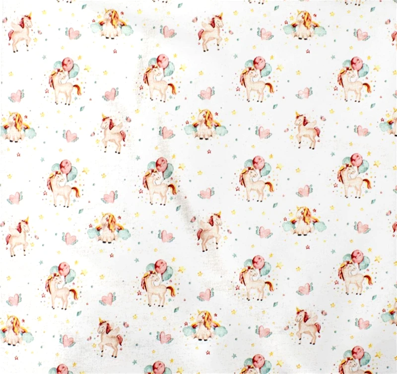 DimCol Πάνα Χασές Bebe Βαμβακερή 80x80εκ. Unicorn 209 White-Salmon Dimcol (Ύφασμα: Βαμβάκι 100%, Χρώμα: Λευκό) - DimCol - 31111328027