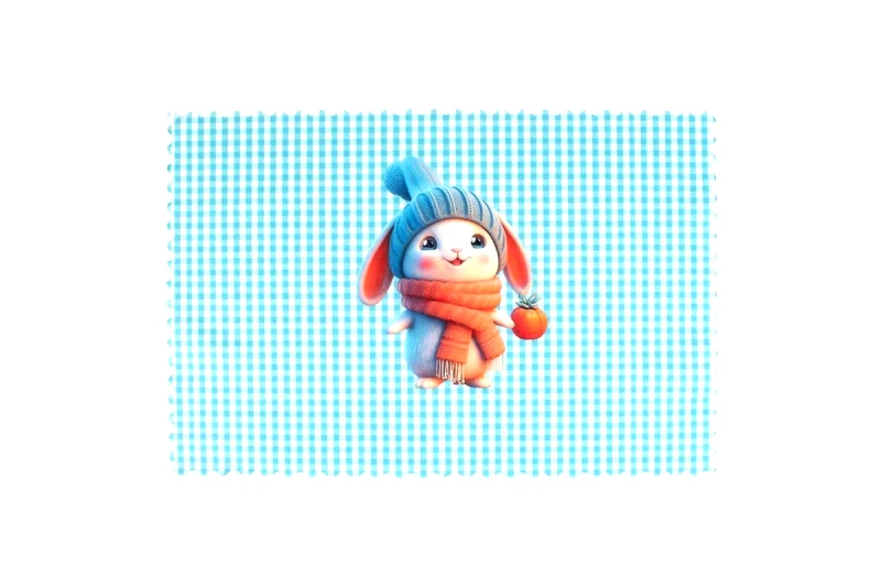 DimCol Σουπλά Παιδικό Polyester 35x50εκ. Winter Bunny 39 Σιέλ DimCol (Σετ 6 Τεμάχια) (Ύφασμα: Polyester, Χρώμα: Σιέλ) - DimCol - 31463767021