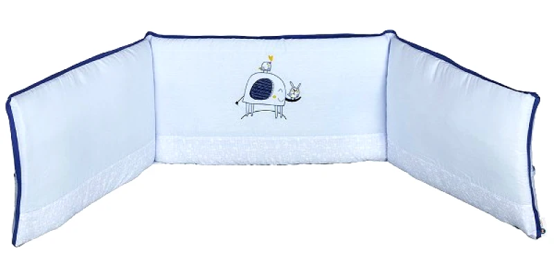 Ο Κόσμος του Μωρού Πάντα Κούνιας Βαμβακερή 35x195εκ. Elephant Σιέλ 70222 (Ύφασμα: Βαμβάκι 100%, Χρώμα: Σιέλ) - Ο Κόσμος του Μωρού - 5205626702221