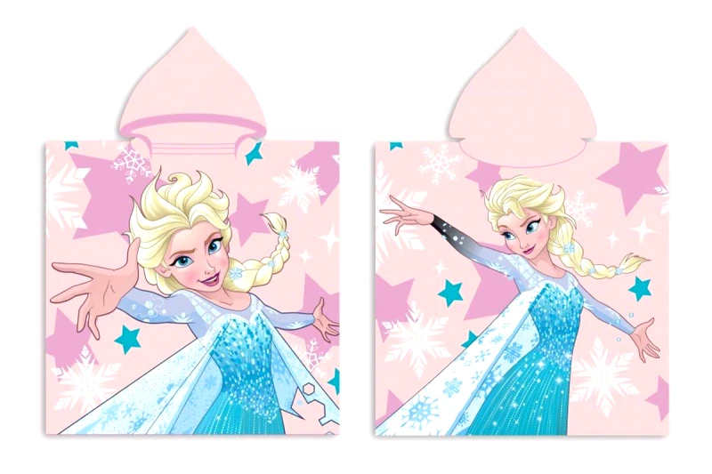 DimCol Πόντσο Παιδικό Βαμβακερό Βελουτέ 50x100εκ. Frozen 12 Disney DimCol (Ύφασμα: Βαμβάκι 100%, Μέγεθος: Παιδικά) - DimCol - 2123813000601299