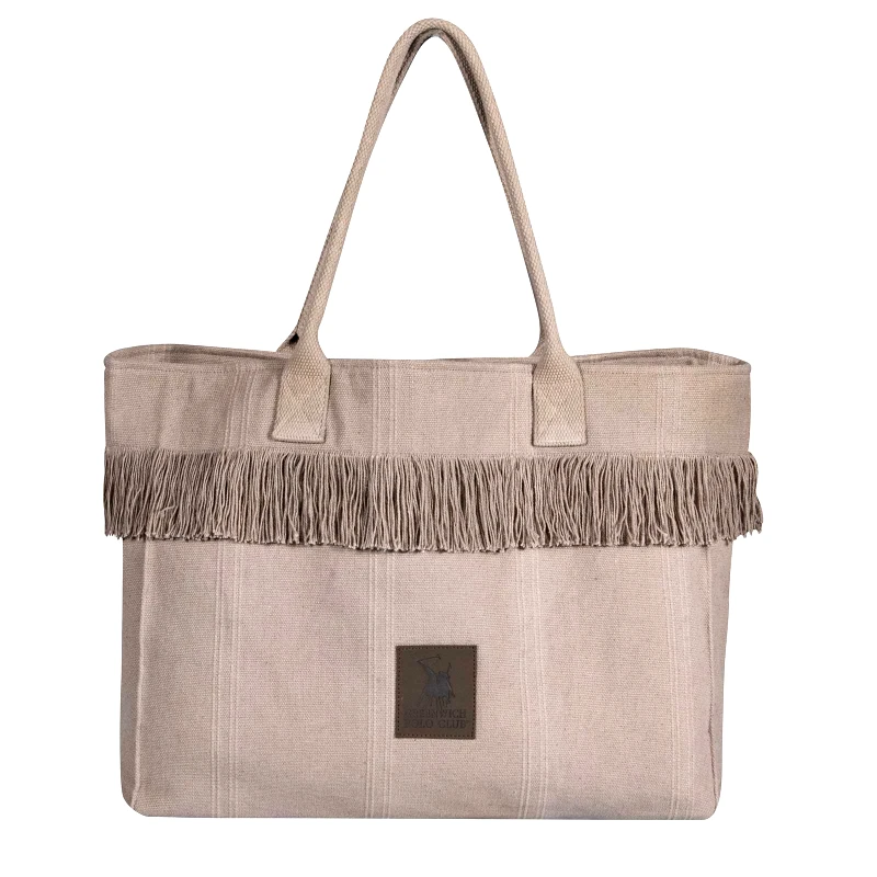 Greenwich Polo Club Τσάντα Θαλάσσης Polyester 46x36εκ. Essential 4084 Taupe Greenwich Polo Club (Ύφασμα: Βαμβάκι 100%, Χρώμα: Taupe) - Greenwich Polo Club - 268463604084