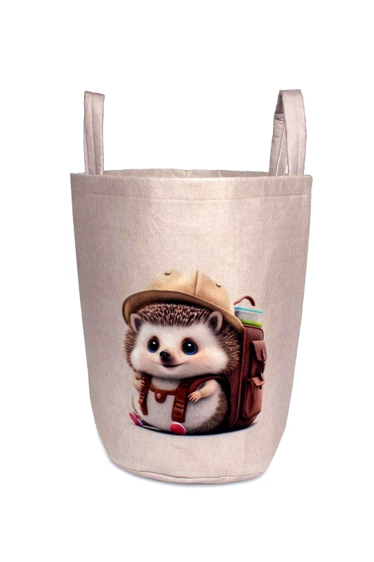 DimCol Παιδικό Καλάθι Αποθήκευσης Polyester Hedgehog 45 Beige DimCol 45x30x50εκ. (Ύφασμα: Polyester, Χρώμα: Μπεζ) - DimCol - 31463608017