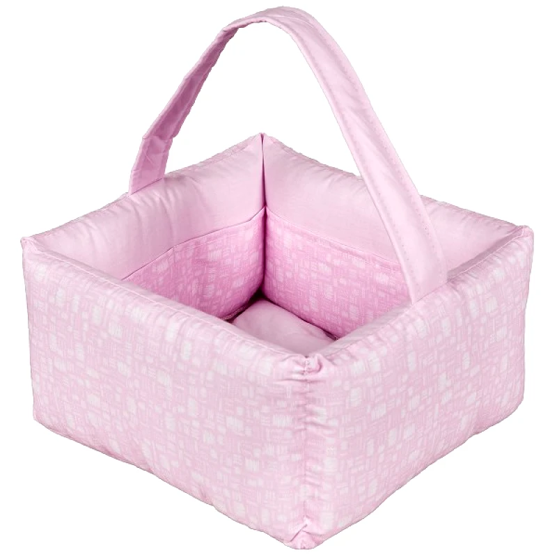 Ο Κόσμος του Μωρού Καλαθάκι Καλλυντικών Βαμβακερό 28x28x15εκ. Elephant Ροζ 95221 (Ύφασμα: Βαμβάκι 100%, Χρώμα: Ροζ) - Ο Κόσμος του Μωρού - 5205626952213