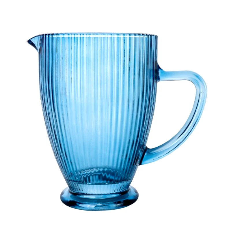 CRYSPO TRIO Κανάτα Νερού Γυάλινη Noris Blue 1,3lt CRYSPO TRIO 52.501.20 (Υλικό: Γυαλί, Χρώμα: Μπλε) - CRYSPO TRIO - 52.501.20