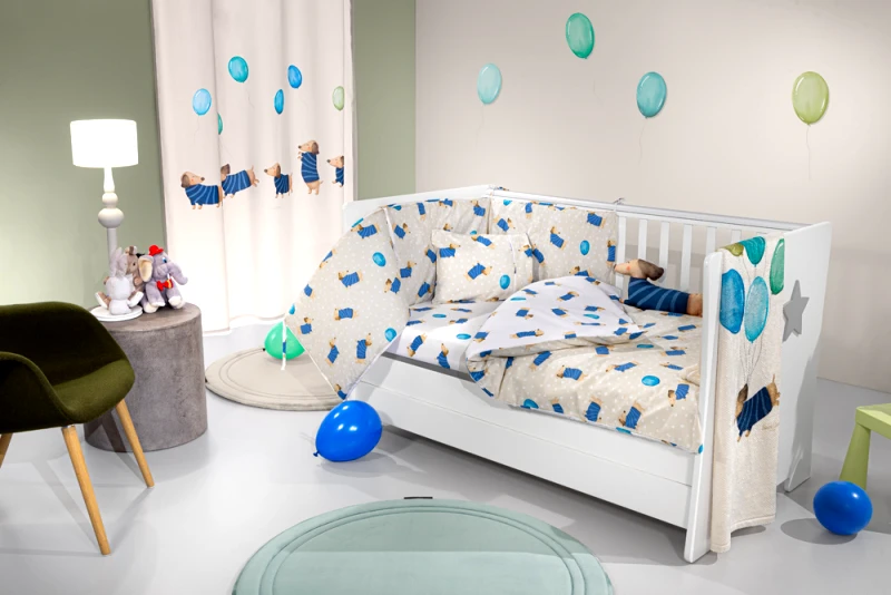 Saint Clair Σετ 3τμχ Βρεφική Προίκα Βαμβακερή Pet Blue Saint Clair (Ύφασμα: Βαμβάκι 100%, Χρώμα: Μπλε) - Saint Clair - 5206480639432