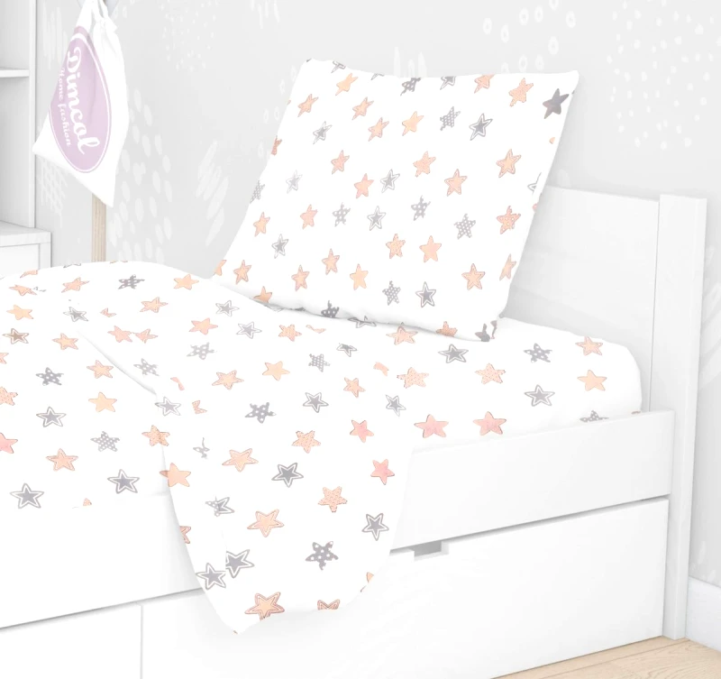 DimCol Μαξιλαροθήκη Παιδική Φάκελος Βαμβακερή 50x70εκ. Star 103 Grey DimCol (Ύφασμα: Βαμβάκι 100%, Χρώμα: Γκρι) - DimCol - 1925813107310372